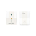 Coming Home send card, front, seed and bud illustration